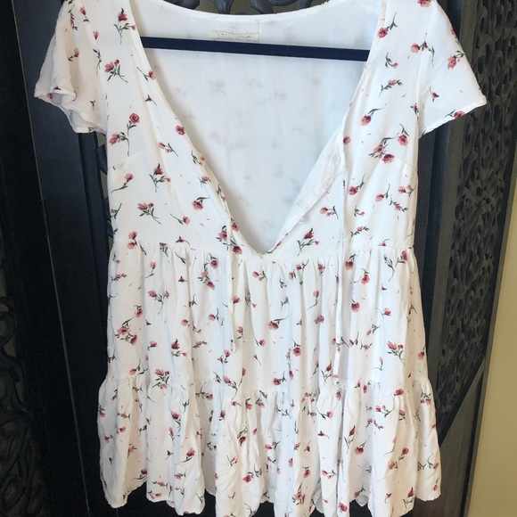 uo floral tiered babydoll dress